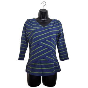 J. McLaughlin Shirt Size XS Stripe Catalina Cloth Stretch Top